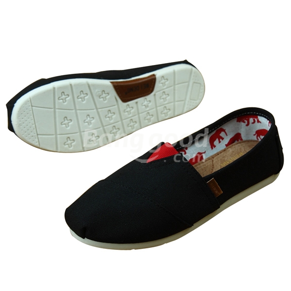 Black Flat Soft Canvas Shoes
